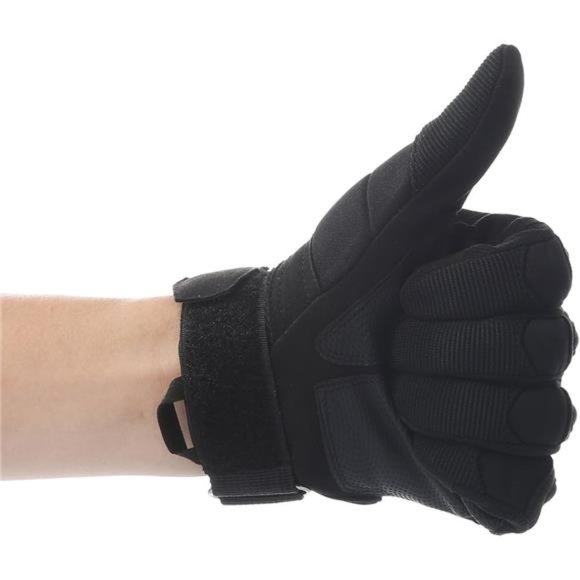 Tactical Gloves Rubber Hard Knuckle Full Finger Touch Screen Fits Motorcycle New - Picture 3 of 4
